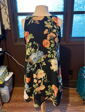 Navy Floral Dress